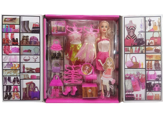 Doll with Dresses Makeup and Doll Accessories, Style Wardrobe Doll Set for Girls My Dream Beauty Castle Play Set Music and Beautiful Lights, Doll House, Doll House