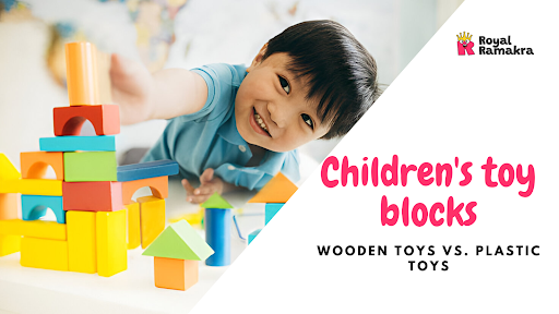 A boy is playing with wooden blocks. He is looking very happy | Royal Ramkra