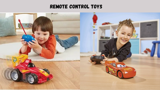 Ramakra | adorable kids playing with remote control toys car.