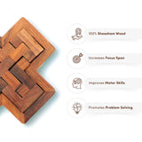 Wooden Pentomino Puzzle: Educational Game for Kids in India