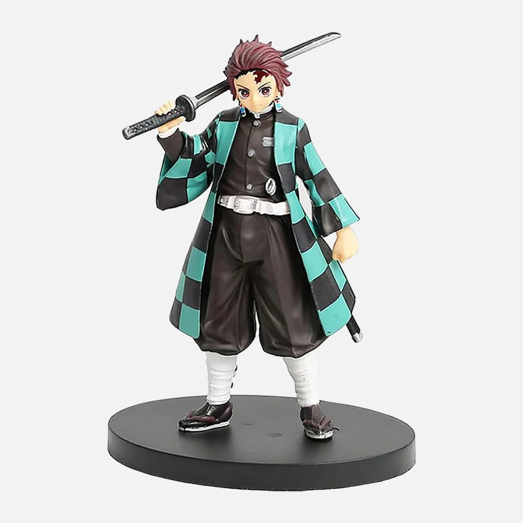 Demon Slayer Tanjiro Action Figures Height-15CM Multicolour PVC Collectible for Anime Fans | Tanjiro 16CM Medium