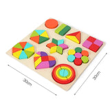 - Wooden Shapes Puzzle Learning Toy, Montessori Game Educational Toys, Intelligence Brain Teaser Puzzle Board With 10 Designer Shapes,(set of 54 pcs), 3+ Years, Multi colors.