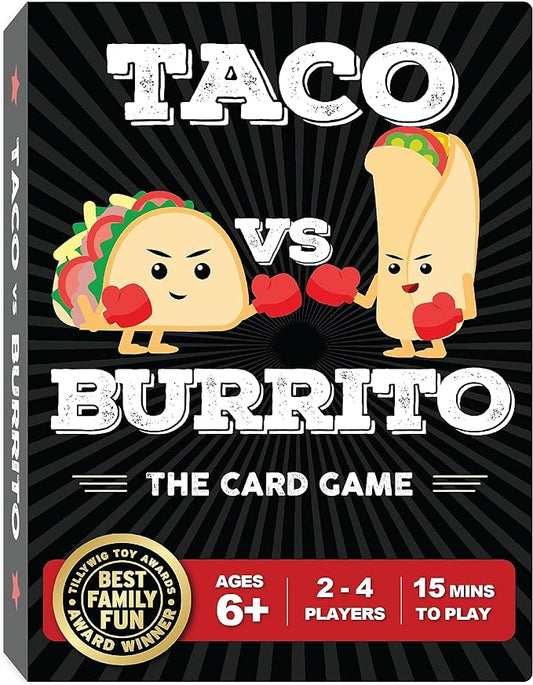 Taco vs Burrito - The Wildly Popular Surprisingly Strategic Card Game Created by a 7 Year Old - A Perfect Family-Friendly Party Game for Kids, Teens & Adults!