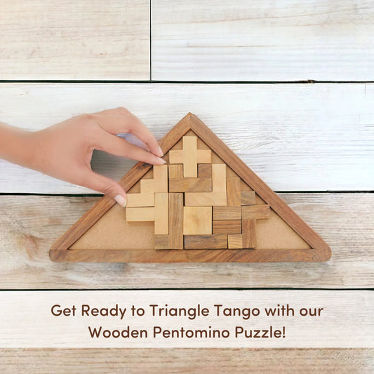 Pentomino Puzzle - Durable 13-piece Wooden Set for Kids, Ages 6+