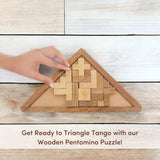 Pentomino Puzzle - Durable 13-piece Wooden Set for Kids, Ages 6+