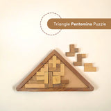 Pentomino Puzzle - Durable 13-piece Wooden Set for Kids, Ages 6+