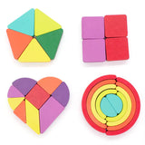 - Wooden Shapes Puzzle Learning Toy, Montessori Game Educational Toys, Intelligence Brain Teaser Puzzle Board With 10 Designer Shapes,(set of 54 pcs), 3+ Years, Multi colors.