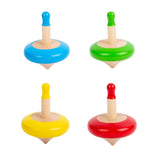 Eco-Friendly Wooden Spinning Top Toy Set – Colorful Lattu Chakri for Kids & Adults (Pack of 4)