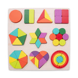 - Wooden Shapes Puzzle Learning Toy, Montessori Game Educational Toys, Intelligence Brain Teaser Puzzle Board With 10 Designer Shapes,(set of 54 pcs), 3+ Years, Multi colors.