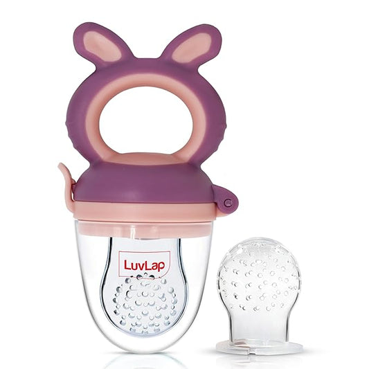 Silicone Food/Fruit Nibbler with Extra Mesh, Soft Pacifier/Feeder, Teether for Baby