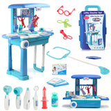 Premium Doctor Set with Pull & Push Trolley for Kids,Doctor Set with LED Light Instruments, Pretend Play Doctor Set for Kids Above 3 Years, 13 Piece Doctor Kit, BIS Approved.