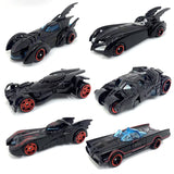 Black Superhero Car Set, 6 Push N Go Vehicles for Toddlers, Die-Cast Gift (Bat 6pc)