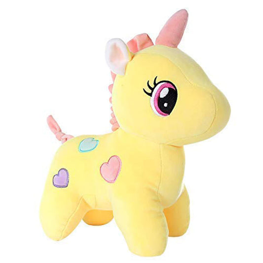 Unicorn Teddy Bear Plush Soft Toy Cute Kids Birthday Animal Baby Boys/Girls (25 Cm, Yellow)