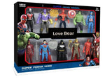 Superhero Action Figures for Kids and Babies, Multicolor Play Set (Set of 10) - Toys for Boys and Girls