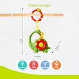 Rabbit Orapple Dino Tune Musical Hanging Toy for Baby with 4 Built-in Tunes, Press & Play Mode, Attachable to Stroller, Cradle & Play Gym