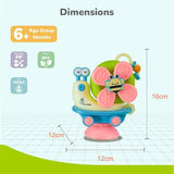 Rabbit Orapple Spinster Toy for Baby 5-in-1 Suction Spinner, Rattle, Friction Car, Windmill & Sensory Play | BPA-Free, Safe & Durable | Interactive Learning Toys for 6+ Months Kids