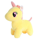 Unicorn Teddy Bear Plush Soft Toy Cute Kids Birthday Animal Baby Boys/Girls (25 Cm, Yellow)