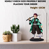 Demon Slayer Tanjiro Action Figures Height-15CM Multicolour PVC Collectible for Anime Fans | Tanjiro 16CM Medium