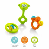 Infant Acrylonitrile Butadiene Styrene (Abs) So Sweet Rattle 3Pcs Packing Non Toxic Bright and Colorful Rattles Baby Boy Girl Toys Set,Multicolor