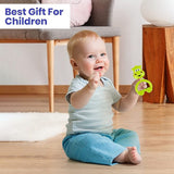 Infant Colourful Plastic Non Toxic Set of 7 Attractive Rattles and Teathers for New Borns, Baby,Kid