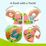 Rabbit Orapple Spinster Toy for Baby 5-in-1 Suction Spinner, Rattle, Friction Car, Windmill & Sensory Play | BPA-Free, Safe & Durable | Interactive Learning Toys for 6+ Months Kids