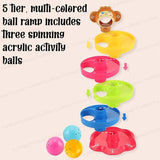 Roll Swirling Tower for Baby & Toddler Educational Toys | Stack, Drop and Go Ball Ramp Toy Set Includes 3 Spinning Activity Balls - Multicolor