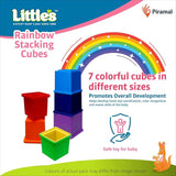 Rainbow Stacking Cubes I Activity Toy for Babies I Multicolor I Infant & Preschool Toys I Develops Motor & Reasoning Skills(7 Pieces)