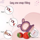 Silicone Food/Fruit Nibbler with Extra Mesh, Soft Pacifier/Feeder, Teether for Baby