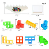 16 Pcs Tetra Tower Stacking Blocks Game for Kids & Adults - Balancing Building Toys for Parties & Travel, Multi-Colored