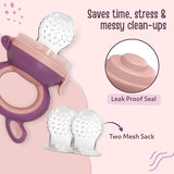 Silicone Food/Fruit Nibbler with Extra Mesh, Soft Pacifier/Feeder, Teether for Baby