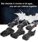 Black Superhero Car Set, 6 Push N Go Vehicles for Toddlers, Die-Cast Gift (Bat 6pc)