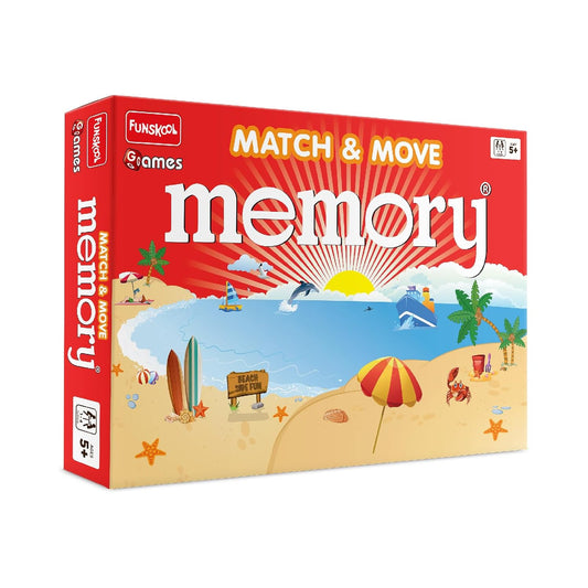 funskool match & move memory: A multicolor game for 5+, enhancing visual recall skills.