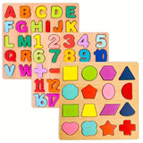 Shapes Puzzles, Numbers Puzzle, Alphabets Puzzle Set for Toddlers