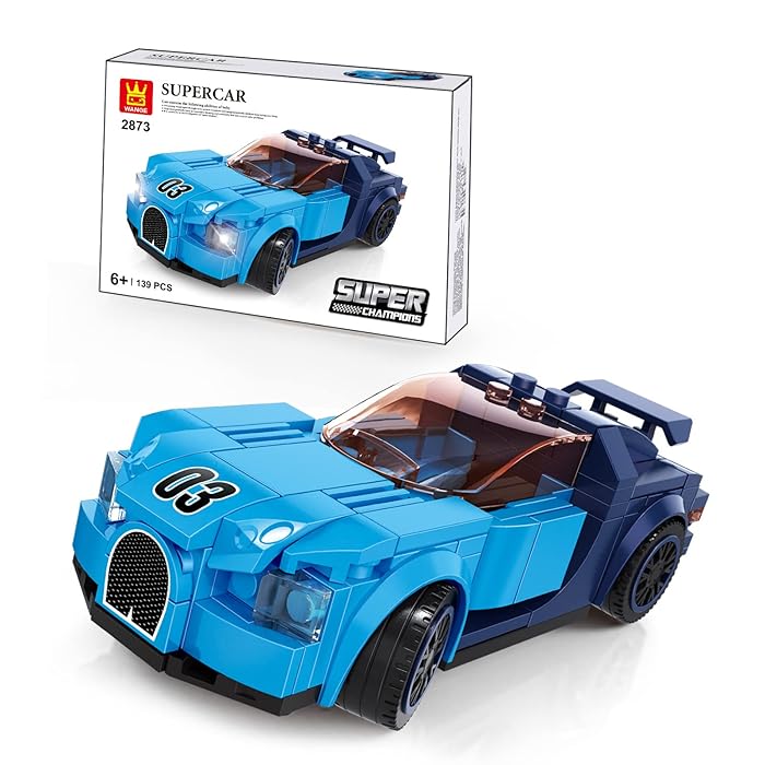 Racing Car Kit Building Block Collectible Sport Cars Model Ideal Gifts (139 Pieces)