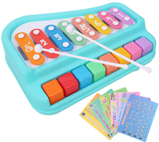 2-in-1 Piano Xylophone Toy for Toddlers - Safe & Fun | Online India