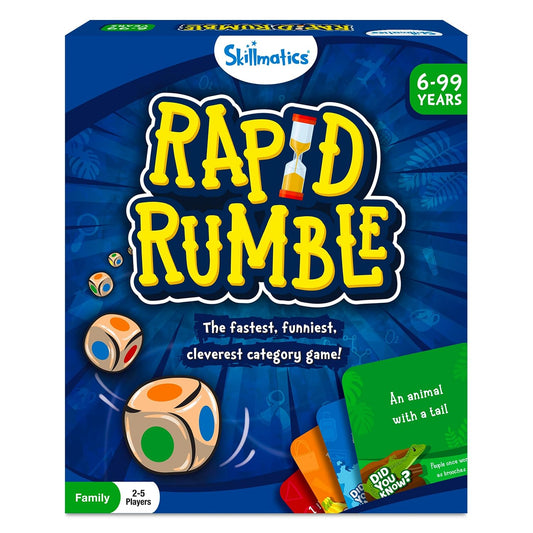 Skillmatics Board Game Rapid Rumble, Fun for Family Game Night, Educational Toy, Card Game for Kids, Teens & Adults, Gifts for Ages 6, 7, 8, 9 and Up