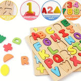 Shapes Puzzles, Numbers Puzzle, Alphabets Puzzle Set for Toddlers