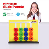 Montessori Slide Puzzle for Preschool Learning and Brain Teasers