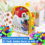 DIY Plastic Building Blocks for Kids Puzzle Games for Kids, Toys for Children Educational & Learning Toy for Kids, Girls & Boys - (250+ Blocks with 38 Wheels) Multicolor (250 pieces)