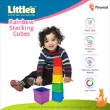 Rainbow Stacking Cubes I Activity toy for babies I Multicolor I Infant & Preschool Toys I Develops motor & Reasoning skills(7 pieces)