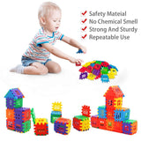 72pcs Blocks House Multi Color Building Blocks with Smooth Rounded Edges - Building Blocks for Kids- Blocks Game for 4 Years Old Girls & Boys