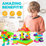 DIY Plastic Building Blocks for Kids Puzzle Games for Kids, Toys for Children Educational & Learning Toy for Kids, Girls & Boys - (250+ Blocks with 38 Wheels) Multicolor (250 pieces)