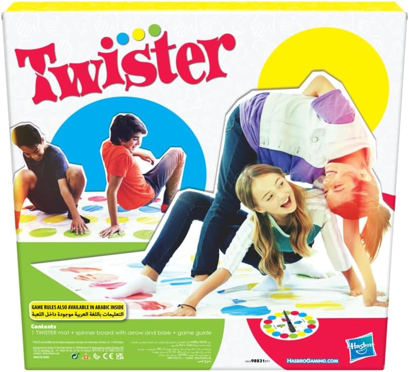 Twister Game,Twister Party Classic Board Game Team Twister Game for 2 or More Players,Twister Kids Game Floor Mat Game Funny Balance Games Pad with Spinner for Indoor Outdoor Game Party