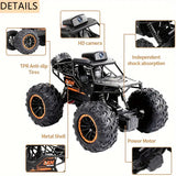 RC Car with Camera for Android and iOS, High Speed Alloy Off Road Fast Racing Vehicle Electric Toy Car Gift for Boys Teens Adults (Rock Crawler Camera WiFi and APP Control) - Random Color (with Batteries)