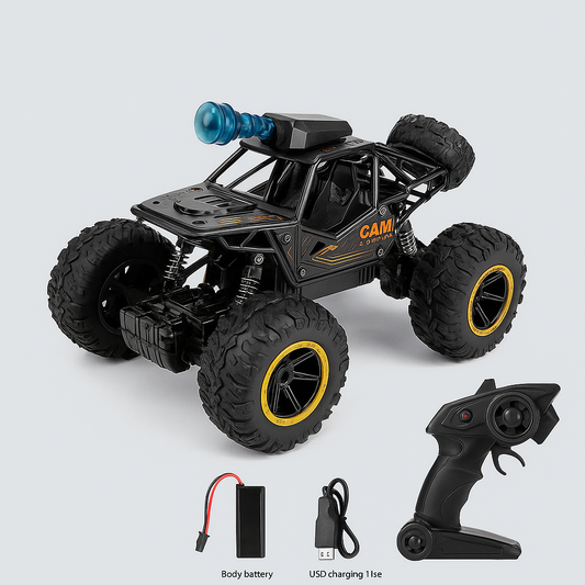 RC Car with Camera for Android and iOS, High Speed Alloy Off Road Fast Racing Vehicle Electric Toy Car Gift for Boys Teens Adults (Rock Crawler Camera WiFi and APP Control) - Random Color (with Batteries)