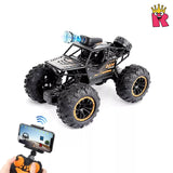 RC Car with Camera for Android and iOS, High Speed Alloy Off Road Fast Racing Vehicle Electric Toy Car Gift for Boys Teens Adults (Rock Crawler Camera WiFi and APP Control) - Random Color (with Batteries)