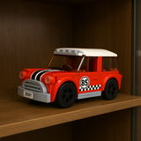 Building blocks for 10 year olds – completed red mini racer toy car display