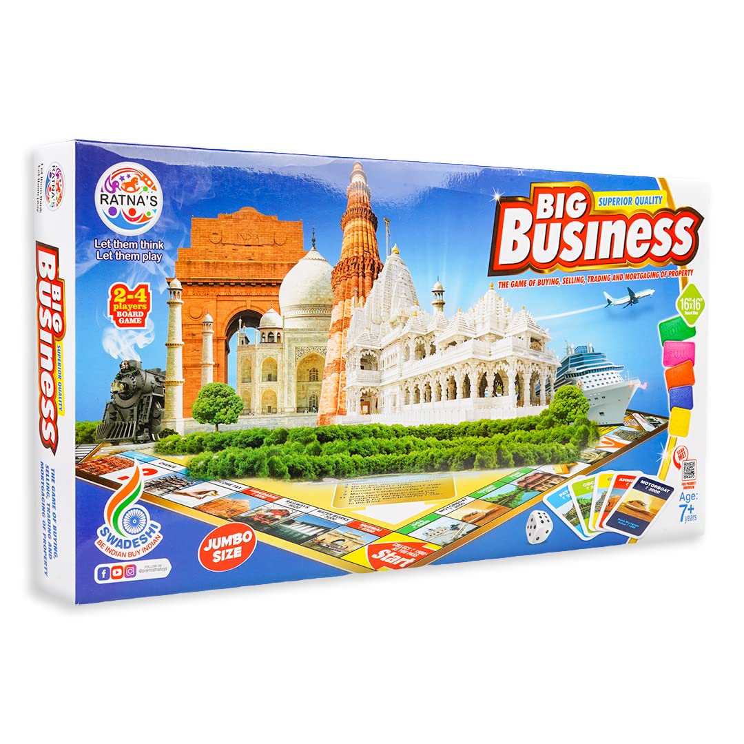 Big Business Board Game Jumbo Size with Plastic Money Coins